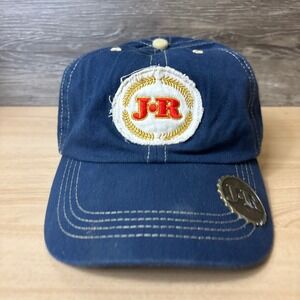 JR Cigars Hat Cap Strap Back Blue Lightweight Adjustable